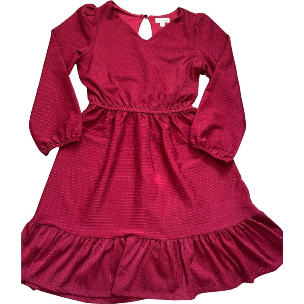 Charming Wine Red Kids holiday Dress